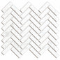 1"x3" Herringbone Tile in Matte Carrara