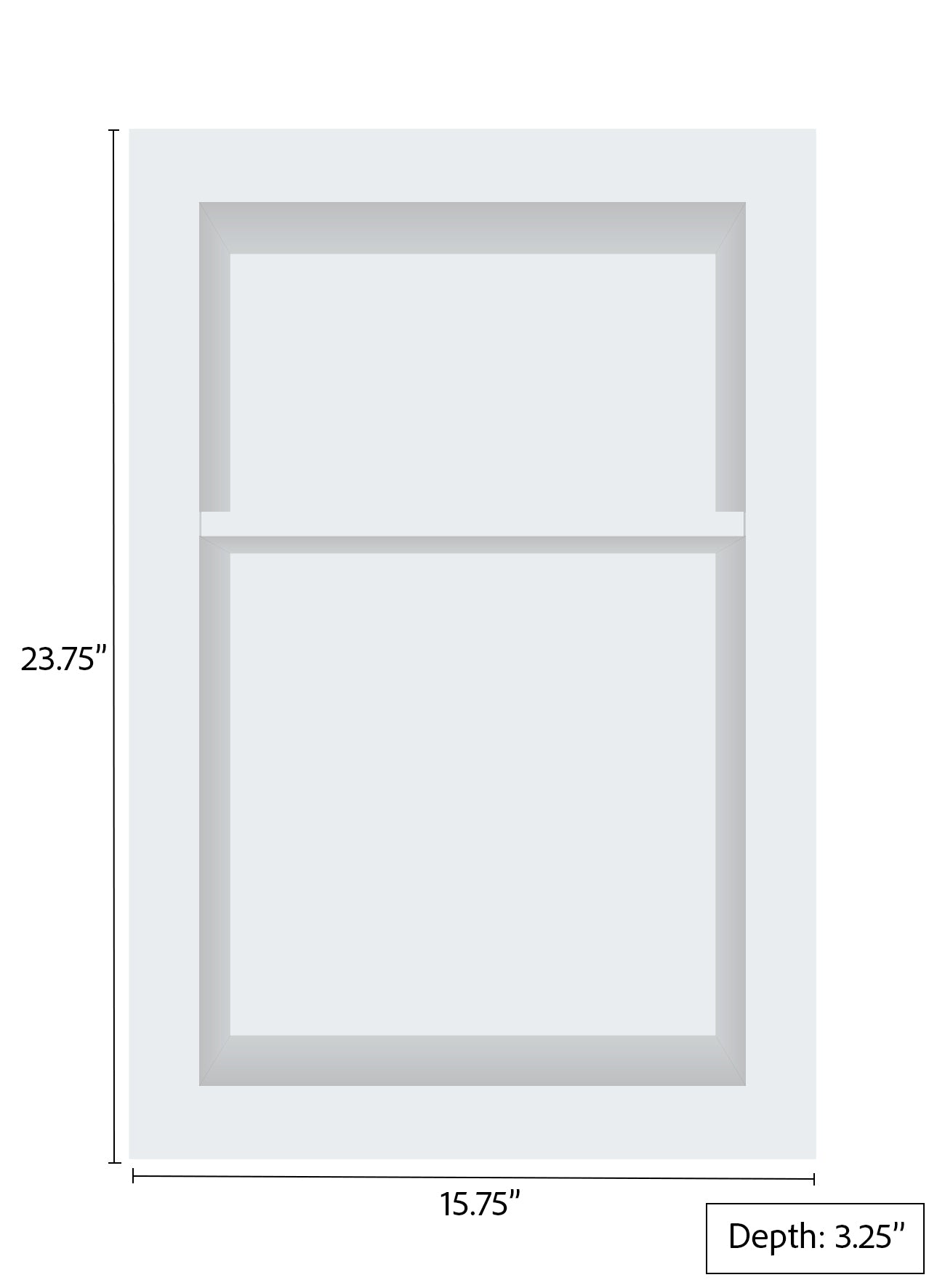 Trezza 16" x 24" Shower Niche in Pure White (Pre-Attached Shelf)