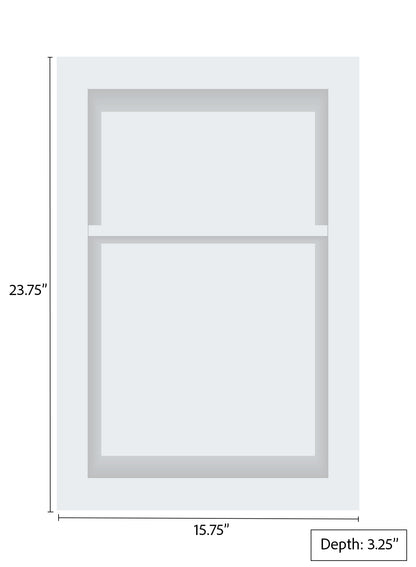 Trezza 16" x 24" Shower Niche in Pure White (Pre-Attached Shelf)