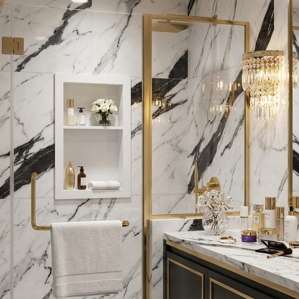 Trezza 16" x 24" Shower Niche in Pure White (Pre-Attached Shelf)