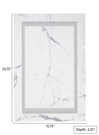 ArtiStone 16" x 24" Shower Niche in Calacatta (Loose Shelf)
