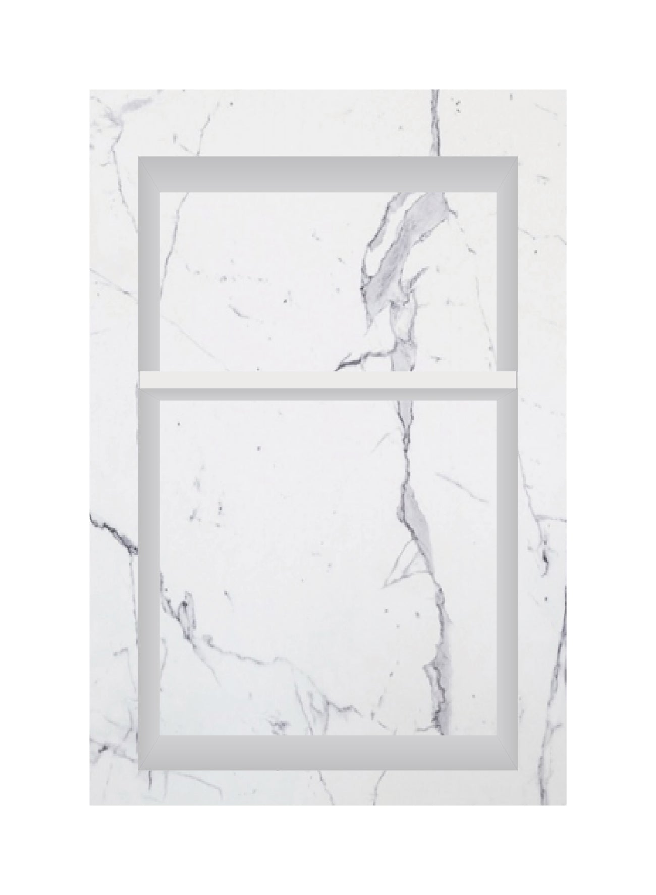 ArtiStone 16" x 24" Shower Niche in Calacatta (Pre-Attached Shelf)