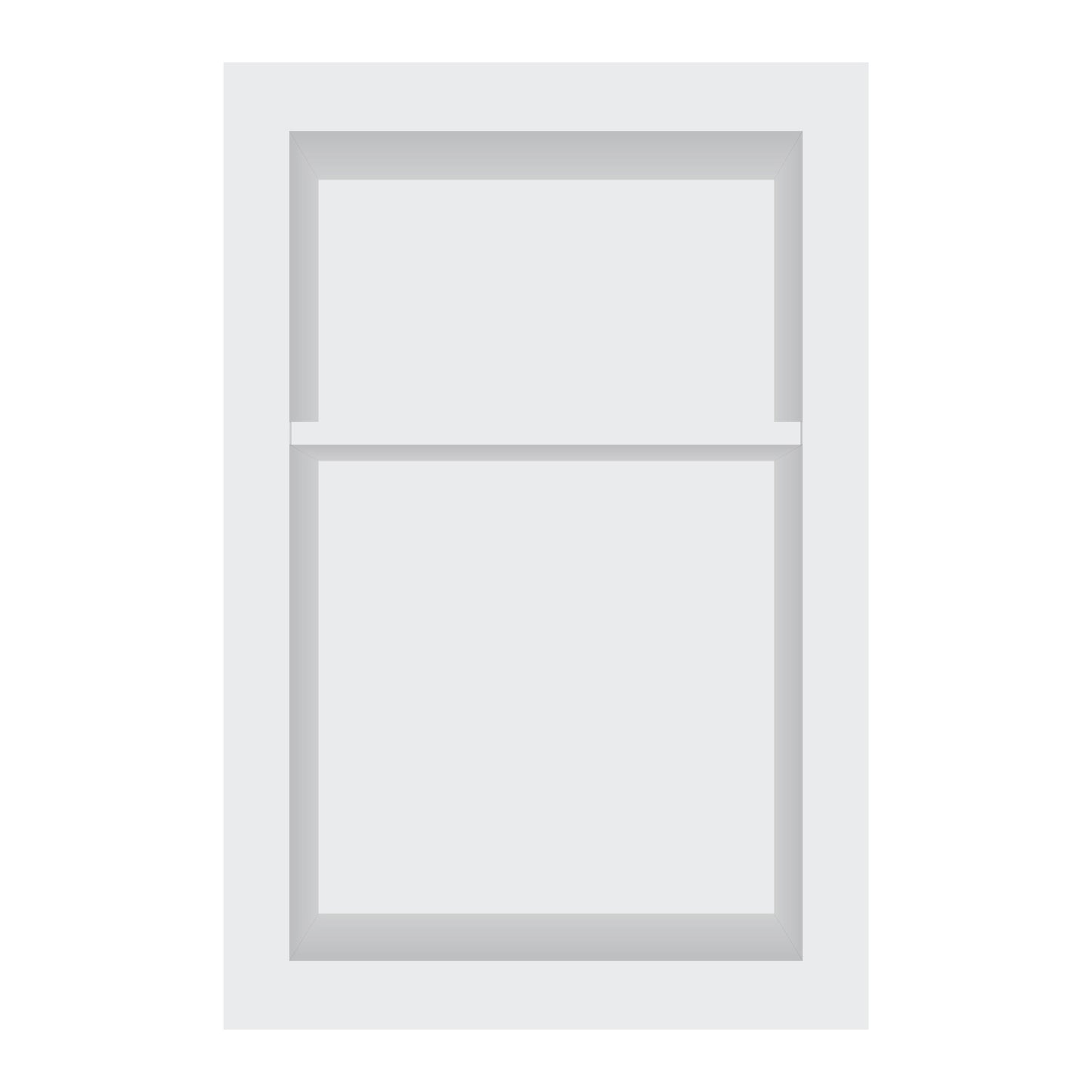 16" x 24" Shower Niche in Super White (with Shelf)