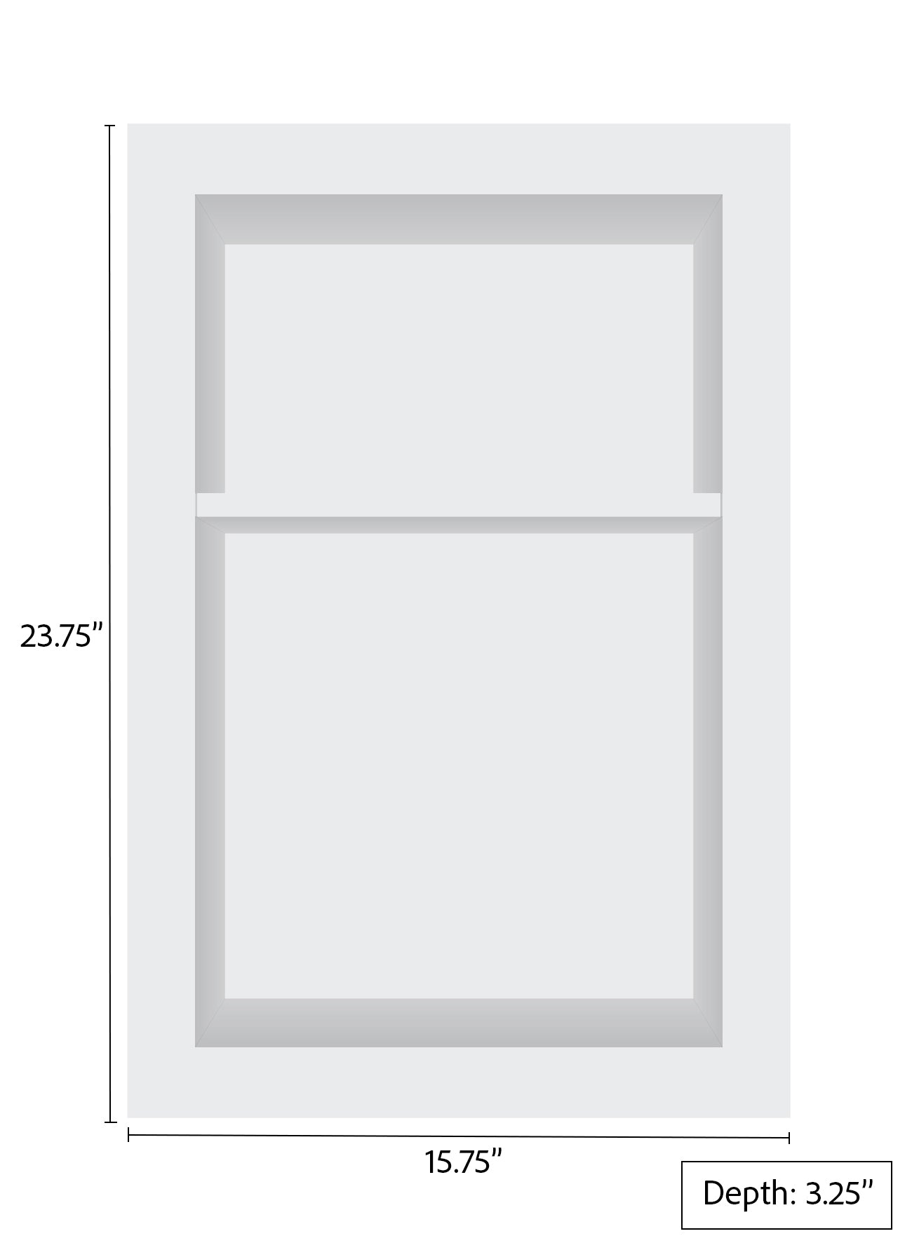 ArtiStone 16" x 24" Shower Niche in Super White (Pre-Attached Shelf)