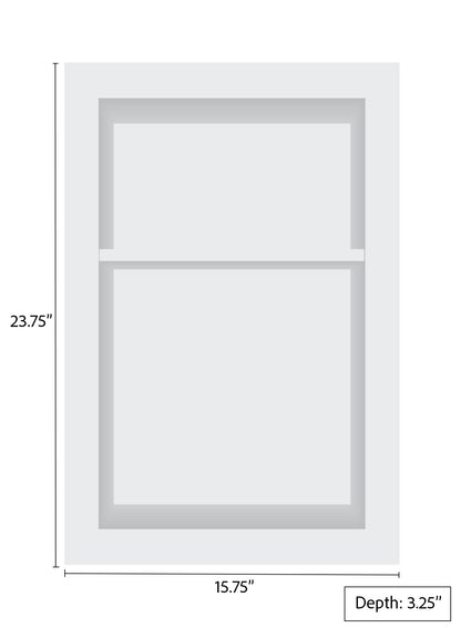 ArtiStone 16" x 24" Shower Niche in Super White (Pre-Attached Shelf)