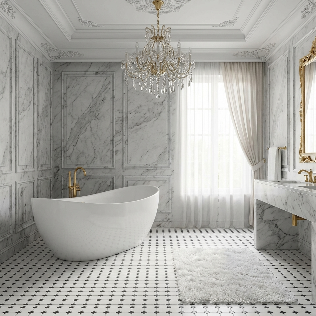 White Octagon with Black Dot Matte