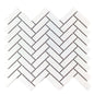 1"x3" Herringbone Tile in Matte White